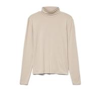 Vero Moda Slim Fit Turtleneck aus Viskose-Mix Modell 'LAVA GLITTER' in Ecru, Größe M