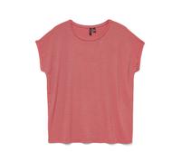 VERO MODA - VMLAVA GLITTER SS TOP STRIPE LX JRS NOOS Coral Paradise - Gr. - XL