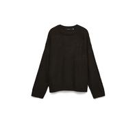 Strickpullover VERO MODA "VMLEA LS O-NECK PULLOVER NOOS", Damen, Gr. XS, braun (chocolate torte), Strick, Obermaterial: 100% Polyacryl, unifarben, normal, Rundhals, Pullover Strickpullover, Kunstfaser