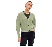 Strickjacke VERO MODA "VMLEA LS V-NECK CUFF CARDIGAN" Gr. XS (34), beige (desert sage) Damen Strickjacken (66654548-XS) desert sage