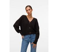 Vero Moda "VMLEA LS V-NECK CUFF CARDIGAN NOOS" Kunstfaser, regular fit (47995052-XL) schwarz