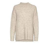 Vero Moda Strickpullover Lefile in Beige mit Stehkragen S Regular Fit