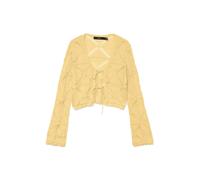 Vero Moda - VMLOLA LS V-NECK BOW CARDIGAN NOOS Golden Haze - Gr. - XL