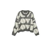 VERO MODA - VMLOVE LS O-NECK PULLOVER BOO medium grey melange - Gr. - L