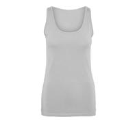 VERO MODA Damen VMLULU Long Tank TOP JRS GA NOOS Tanktop, Super Light Grey Melange, X-Large
