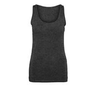 Tanktop VERO MODA "VMLULU LONG TANK TOP JRS GA NOOS", Damen, Gr. XS, grau (dunkelgrau melange), Jersey, Obermaterial: 95% Baumwolle, 5% Elasthan, unifarben, regular fit hüftbedeckend, Rundhals, Tops (