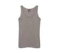 Tanktop VERO MODA "VMLULU LONG TANK TOP JRS GA NOOS", Damen, Gr. M, moon rock, Jersey, Obermaterial: 95% Baumwolle, 5% Elasthan, unifarben, regular fit normal, Rundhals, Tops Tanktop, Baumwollmischung