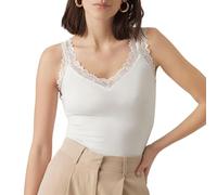VERO MODA Slim Fit Tank Top aus Viskose-Mix Modell 'ROSA' in Weiss, Größe S