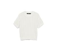 VERO MODA Relaxed Fit Strick-Shirt aus Baumwoll-Mix Modell 'LUX LIGHT' in Offwhite, Größe M
