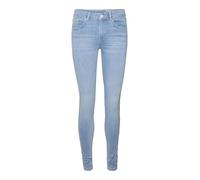 Skinny-fit-Jeans VERO MODA "VMLUX MR SLIM JEANS RI371", Damen, Gr. L (40), Länge 34, light blau denim, Denim/Jeans, Obermaterial: 92% Baumwolle, 6% Elastomultiester, 2% Elasthan, Basic, extraeng, Jean