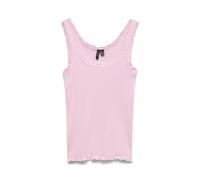 Tanktop VERO MODA "VMNANA LACE TANK TOP JRS NOOS", Damen, Gr. XS, pink, a, boo, Jersey, Obermaterial: 96% Baumwolle, 4% Elasthan, unifarben, normal, Rundhals, Tops Tanktop, Baumwollmischung (54234722-