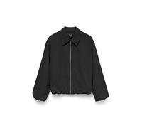 Blouson VERO MODA "VMNOVA SHORT JACKET", Damen, Gr. XS, schwarz, Web, Obermaterial: 96% Polyester, 4% Elasthan, unifarben, normal normal, Jacken Blouson, mit Reißverschluss (78402031-XS) schwarz