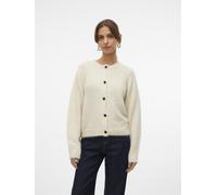 Vero Moda Regular Fit Strickjacke mit Woll-Anteil Modell 'NOVAH' in Ecru, Größe XS