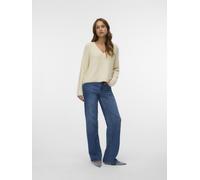 VERO MODA Vmnovah Rib Ls V-Neck Pullover Noos