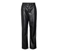VERO MODA Damen VMOLYMPIAZAMIRA MW Straight PL Pant NOOS Hose, Black, LW / 34L