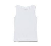 Shirttop VERO MODA "VMPANDA MODAL SL TOP JRS NOOS", Damen, Gr. S, weiß (hellweiß), Jersey, Obermaterial: 48% Baumwolle, 48% Modal, 4% Elasthan, unifarben, figurbetont normal, U-Boot-Ausschnitt, Tops S