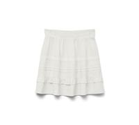 VERO MODA Ausgestellter Mini-Rock aus reiner Baumwolle Modell 'PRETTY' in Weiss, Größe L
