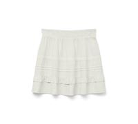 Vero Moda Ausgestellter Mini-Rock aus reiner Baumwolle Modell 'PRETTY' in Weiss, Größe L