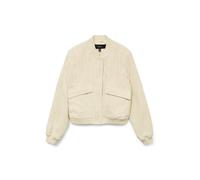 Outdoorjacke VERO MODA "VMRAINIE AMALA SHORT JACKET", Damen, Gr. L, beige (oatmeal), Web, Obermaterial: 100% Polyester, unifarben, modisch, regular fit normal, Langarm, Jacken (87088517-L) oatmeal