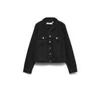 Jeansjacke VERO MODA CURVE "VMRUNA LS SLIM DNM JCK MIX GA CUR NOOS" Gr. 48, schwarz (black) Damen Jacken Jeansjacken (79609827-48)
