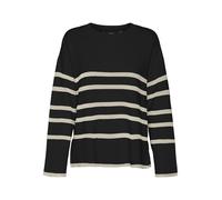VERO MODA - VMSABA LS O-NECK STRIPE PULLOVER GA NOOS black - Gr. - XL