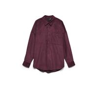 VERO MODA - VMSANNE COURDEROY LS SHIRT WVN NOOS Windsor Wine - Gr. - S