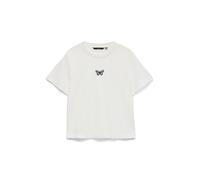 Kurzarmshirt VERO MODA "VMSARA METTE SS TOP BOX JRS GA NOOS", Damen, Gr. XS, snow weiß print:butterfly, Jersey, Obermaterial: 100% Baumwolle, bedruckt, regular fit normal, Rundhals, Shirts, Baumwolle,