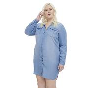 Vero Moda Curve Sila Mix Long Sleeve Dress Blau 44 Frau (Herstellerartikelnummer: 10285017-LightBlueDenim-44)