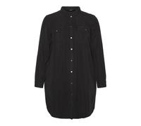Jeanskleid VERO MODA CURVE "VMSILA LS SHORT DRESS MIX GA CURVE NOOS", Damen, Gr. 54, N-Gr, schwarz, Obermaterial: 100% Lyocell (TENCEL™), figurbetont, Kleider (28969154-54) schwarz