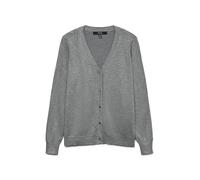 Strickjacke VERO MODA "VMSILJE LS V-NECK CARDIGAN GA NOOS" Gr. L (40), grau (medium grey melange) Damen Strickjacken (83587742-L) medium grey melange