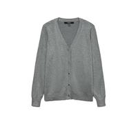 Strickjacke VERO MODA "VMSILJE LS V-NECK CARDIGAN GA NOOS" Gr. L (40), grau (medium grey melange) Damen Strickjacken (83587742-L) medium grey melange