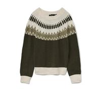 VERO MODA - VMSIMONE LS NORDIC PULLOVER GA REP BOO grape leaf - Gr. - M