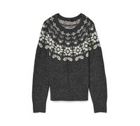VERO MODA - VMSIMONE LS NORDIC PULLOVER GA REP BOO dark grey melange - Gr. - L