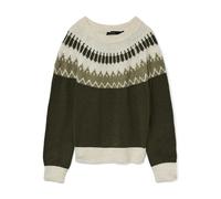 VERO MODA - VMSIMONE LS NORDIC PULLOVER GA REP BOO grape leaf - Gr. - L
