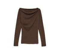 VERO MODA - VMSOFINE KNIT LS BOATNECK PULLOVER NOOS Potting Soil - Gr. - S