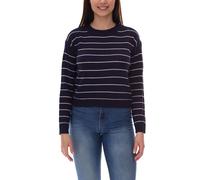 VERO MODA VMSTORM Damen Strick-Pullover gestreifter Rundhals-Sweater 57501916 Dunkelblau/Weiß XS