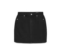 Jeansrock VERO MODA "VMTESSA HR SHORT DNM SKIRT MIX GA NOOS", Damen, Gr. XS, schwarz denim, Denim/Jeans, Obermaterial: 99% Baumwolle, 1% Elasthan, unifarben, kurz, Röcke Jeansrock, Baumwollmischung (7