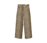 Vero Moda Tessa Wide Stretch Hochtaillierte Jeans 27 Silver Mink / Leopard