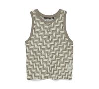 VERO MODA - VMTIKKA SL CROCHET TOP JRS GA silver mink - Gr. - M