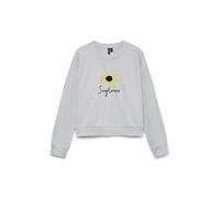 VERO MODA - VMULLA TRINA LS SWEAT BOX JRS Super Light Grey Melange - Gr. - XS