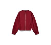 Vero Moda "VMUMA LS O-NECK ZIP BOMBER JRS" Materialmix, loose fit (99243548-XL) biking rot