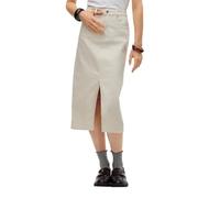 VERO MODA Damen Midi Jeans Rock VMVeri Damenrock mit Schlitz 10295731 Birch M