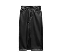 Lederimitatrock VERO MODA "VMVERI HR CALF PL SKIRT NOOS" Gr. S (36), schwarz (black) Damen Röcke (20923455-S) black