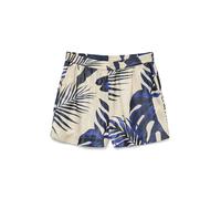 Shorts VERO MODA "VMVINA HW SHORTS WVN GA", Damen, Gr. XL (42), N-Gr, cloud dancer aop:leaf, Web, Obermaterial: 69% Viskose, 31% Polyester, bedruckt, modisch, kurz, Hosen (93758341-XL) cloud dancer ao