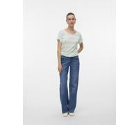 VERO MODA - VMWIDE STRIPE SL TOP JRS NOOS Birds Egg Green - Gr. - L