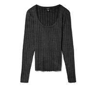 VERO MODA - VMWILLOW POINTELLE LS U-NCK PULLOVER BOO black - Gr. - XS