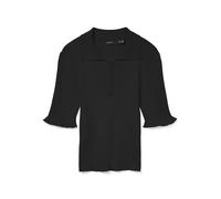 VERO MODA - VMWONDER 2/4 POLO PULLOVER black - Gr. - M