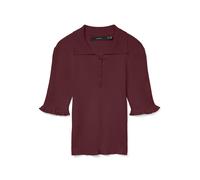 VERO MODA - VMWONDER 2/4 POLO PULLOVER syrah - Gr. - L