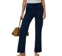 Anzughose VERO MODA "VMZAMIRA MW SLIM STRAIGHT PANT NOOS", Damen, Gr. S, Länge 30, navy blazer, Web, Obermaterial: 95% Polyester, 5% Elasthan, unifarben, normal, Hosen Anzughose, mit Gürtelschlaufen (