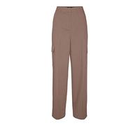 VERO MODA Damen VMZELDA HR Straight Cargo Pant NOOS Cargohose, Brown Lentil, 36/32